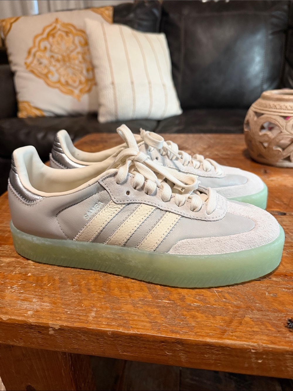 adidas Sambae “Grey Clear Mint” Low-Top Sneakers style code JI3071